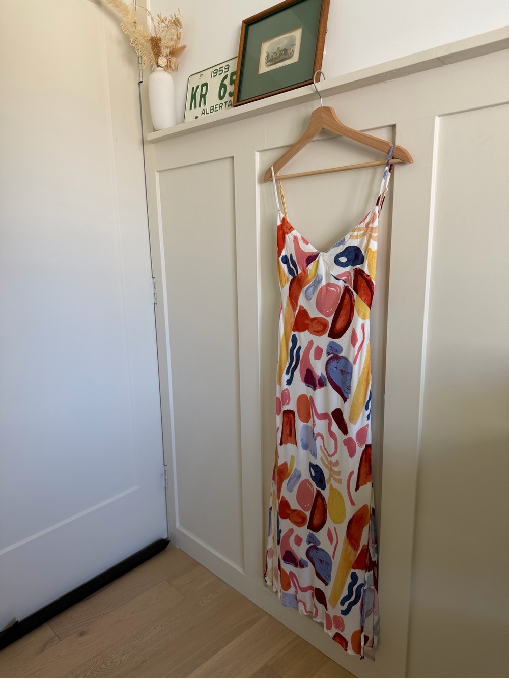 Hello Molly Multicolor Abstract Slip Midi Dress - Small - Picture 5 of 6